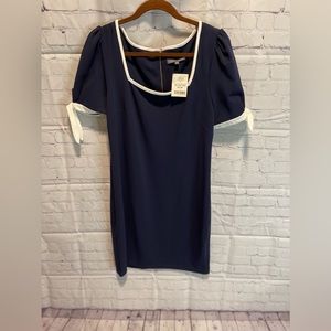 Dress Barn Good Find! Size 12 Navy Blue Sheath Dress. NWT.